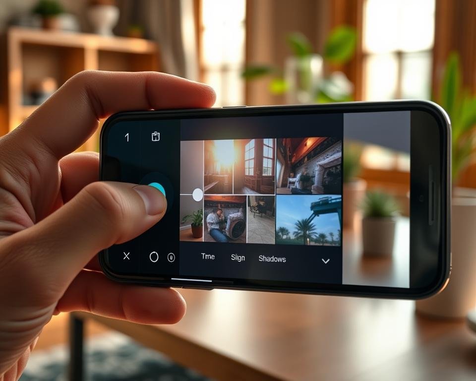 Shadow control on smartphones photos